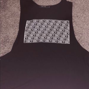 Obey tank top! Open sides! Great coverup!
